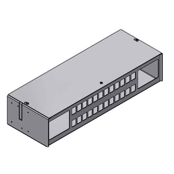 Produktbild MVT 150 244 RAL9016  -  Aufputz Medienverteiler für 24 Keystone (19.4mm Ausschnitt)